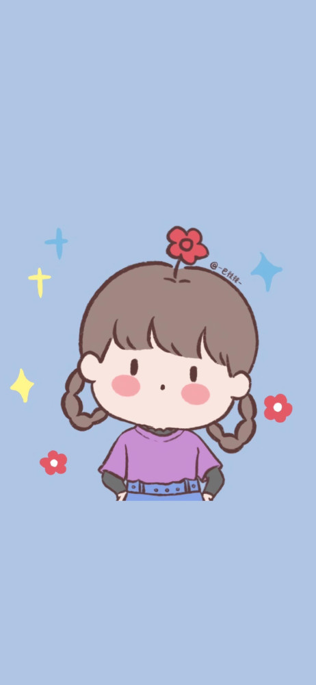 治愈手绘可爱女孩闺蜜壁纸头像