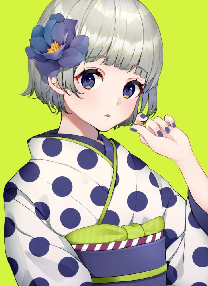 动漫女生头像古风二次元的日系和服少女