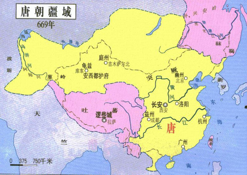 唐朝初期,在平定了四夷的凶威下,大唐的版图空前辽阔,到了唐高宗时期