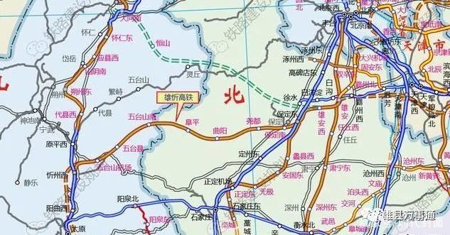 该线路起自京雄城际铁路雄安站,经河北省雄安新区,保定市,至山西省