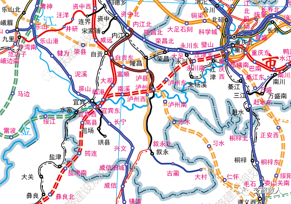 四川隆昌至叙永铁路扩能改造工程,泸州地区规划新建泸州西站