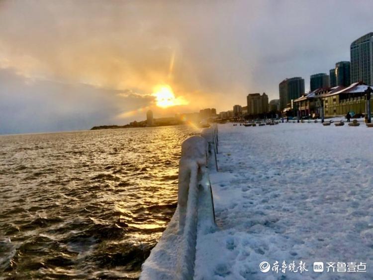 情报站|大海,日出,白雪…烟台海边日出东方绚丽多姿可以这么美