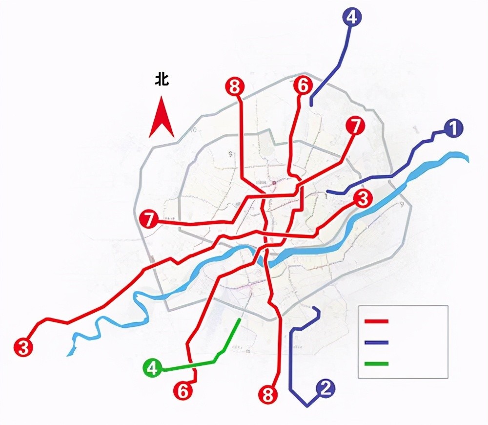 沈阳地铁远景轨道线网由"四横,五纵,两l,两弦线"组成