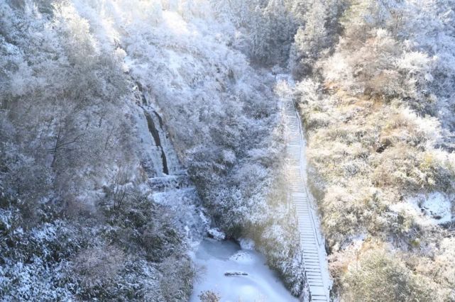 遂昌海拔最高的乡(镇—高坪乡,随着2021年的第一场雪,遂昌"雪乡"