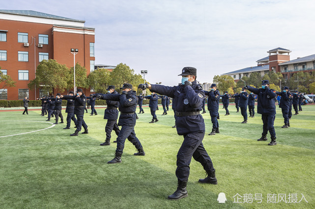 格斗训练场上,武警们为大家表演综合训练技能(来自:随风摄入)