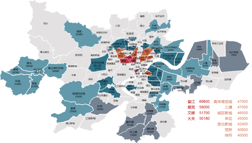 最新杭州板块限价地图:核心与外围价差最大5.78w_腾讯新闻