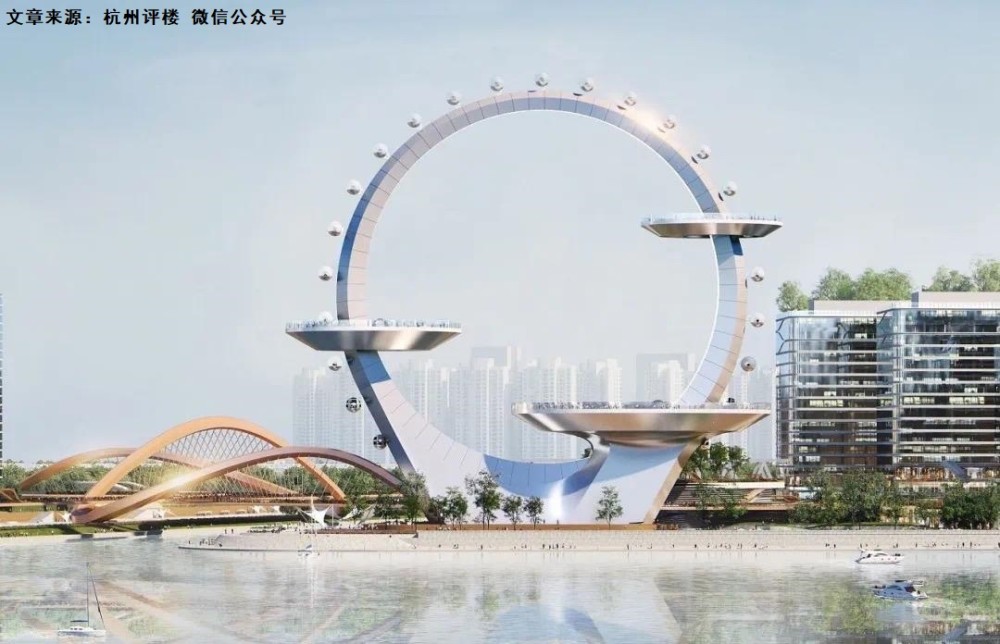 江河汇项目建设一个超大摩天轮"城市之眼",形成亮丽的城市景观,在奔涌