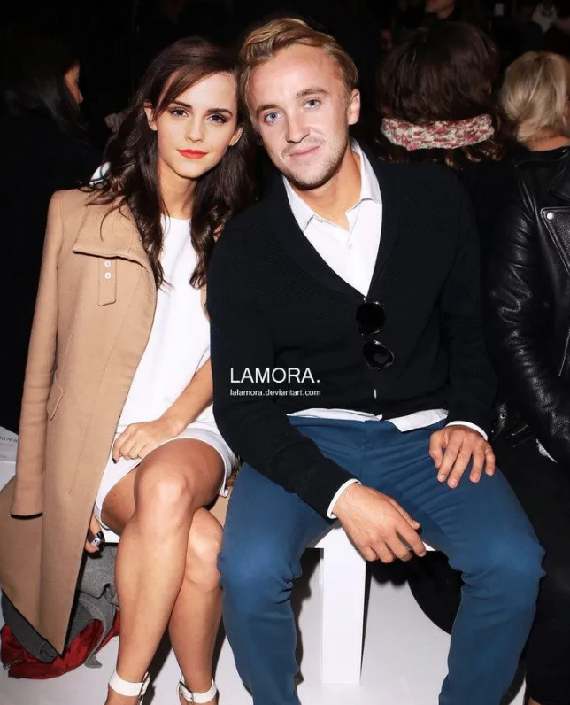 其中很受人关注的一对儿就是emma watson和tom felton,尽管他们的角色