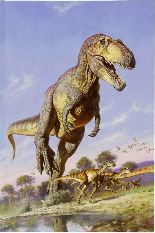 鲨齿龙,它是恐龙中最大的三种兽脚类恐龙之一,与霸王龙,南方巨兽龙