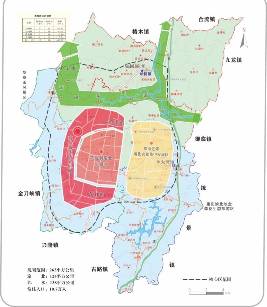 规划区域区位优势明显,距离重庆两江新区15公里,重庆江北国际机场38