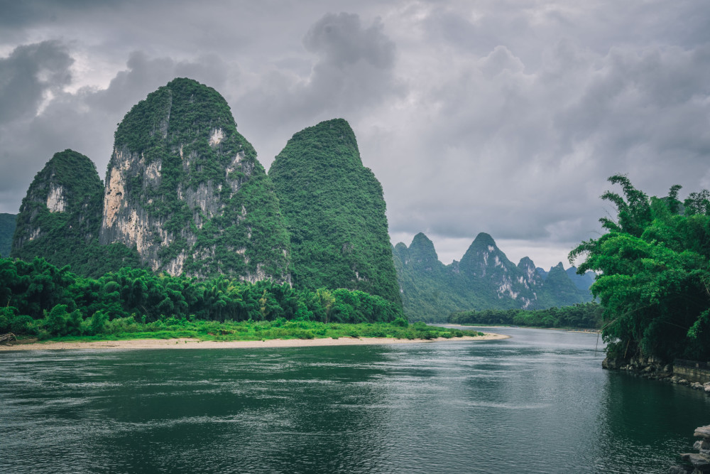 风景水墨画,漓江阳朔美