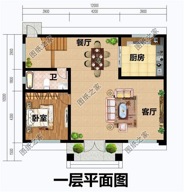 9米宽12米长建房图二层,12米x9米农村户型图 开间12米的二层自建房图,聪明人都是这样建造的,看着太舒心了