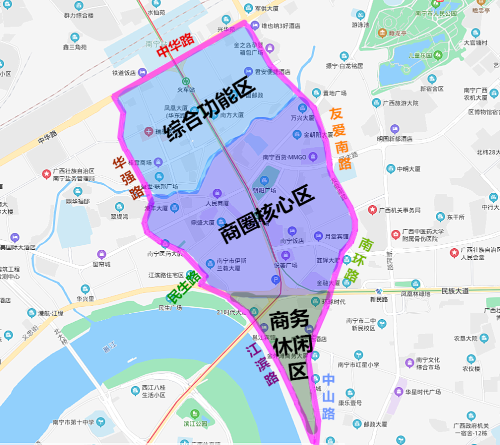 朝阳商圈示意图