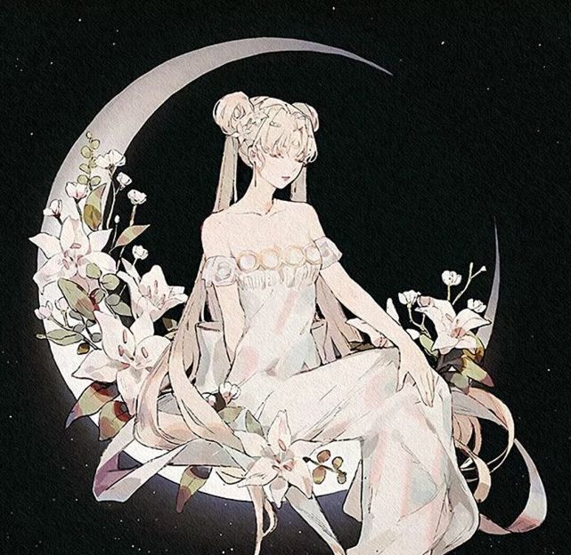 【头像】抱月少女,也曾是少年的白月光
