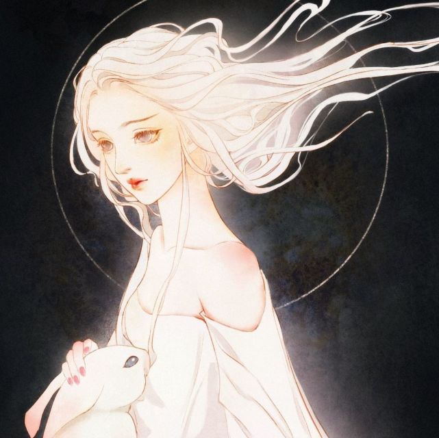 【头像】抱月少女,也曾是少年的白月光