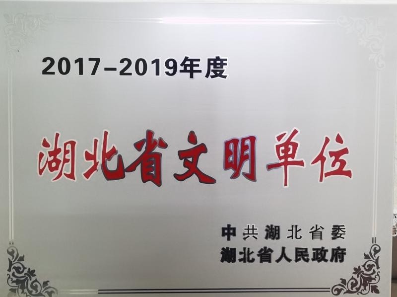 市文化和旅游局确认为"2017-2019年度湖北省文明单位"