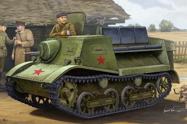 表面上像玩具小拖车,实为苏军万能装甲车的t-20共青团员