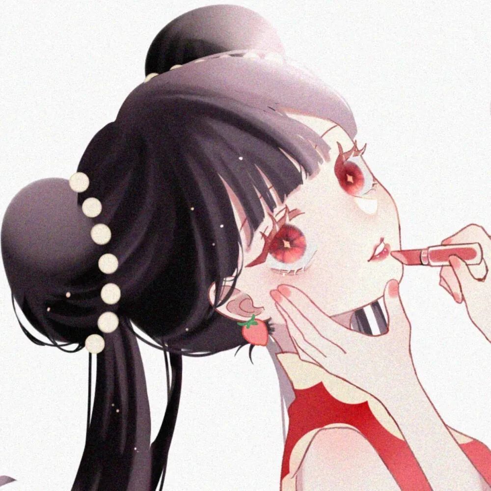 手绘唯美两人闺蜜头像 你好 有空的话和我私定一下终身