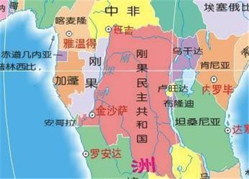 刚果金面积人口_刚果金地图