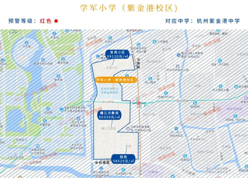 2021年杭州热门学区房价地图出炉!家长必备收藏!