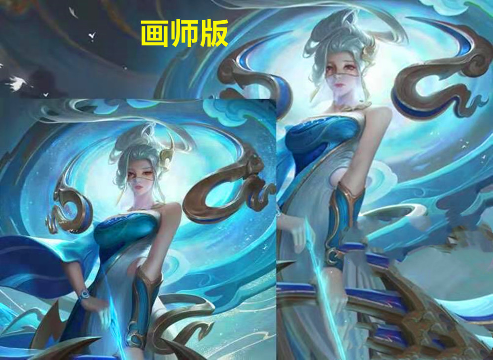 画师版英雄皮肤海报曝光伽罗更加柔美李白更帅了