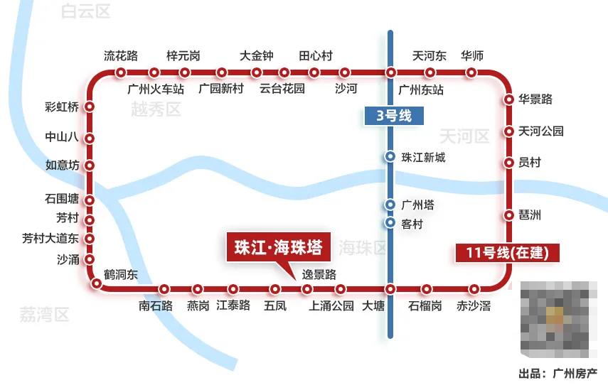 广州地铁11号线线路图