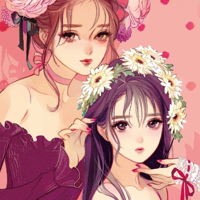 人物插画来自日本画师笔下的花魁艳冠群芳壁纸头像