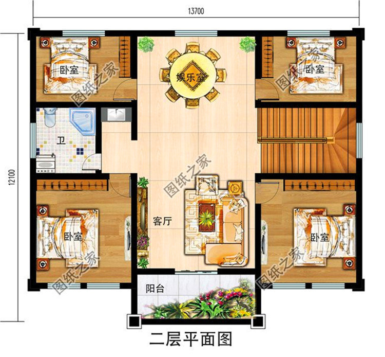 面宽13米二层楼房设计图,经典户型,这三款你最中意哪一个