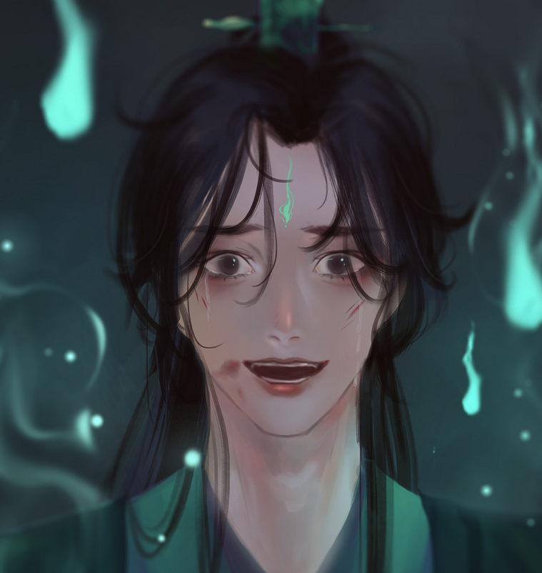 当《天官赐福》遇上厚涂画风,花城气质多变,戚容神情很悲伤_腾讯新闻