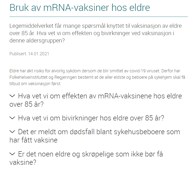 如何看待挪威23名老人接种辉瑞新冠疫苗后死亡事件