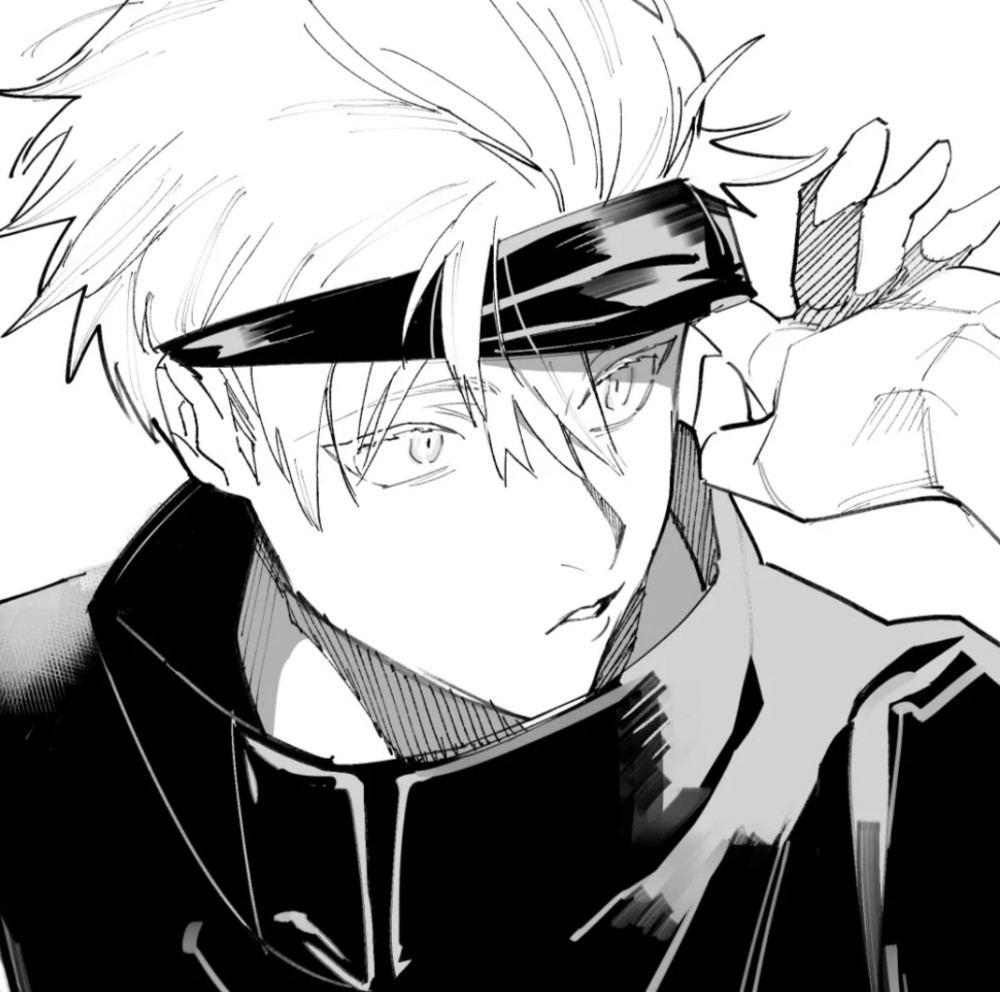酷拽黑白动漫男头:热血