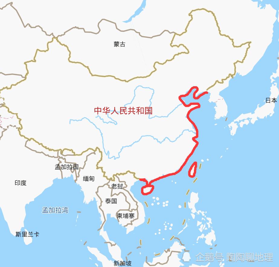 全国沿海省份海岸线长度排名:广东4000多公里,福建和山东随其后