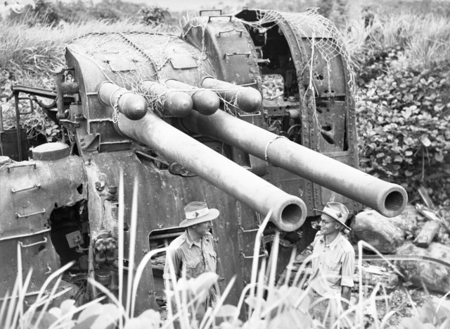 二战日本89式12.7厘米高射炮,怼飞机怼军舰,还能怼潜艇