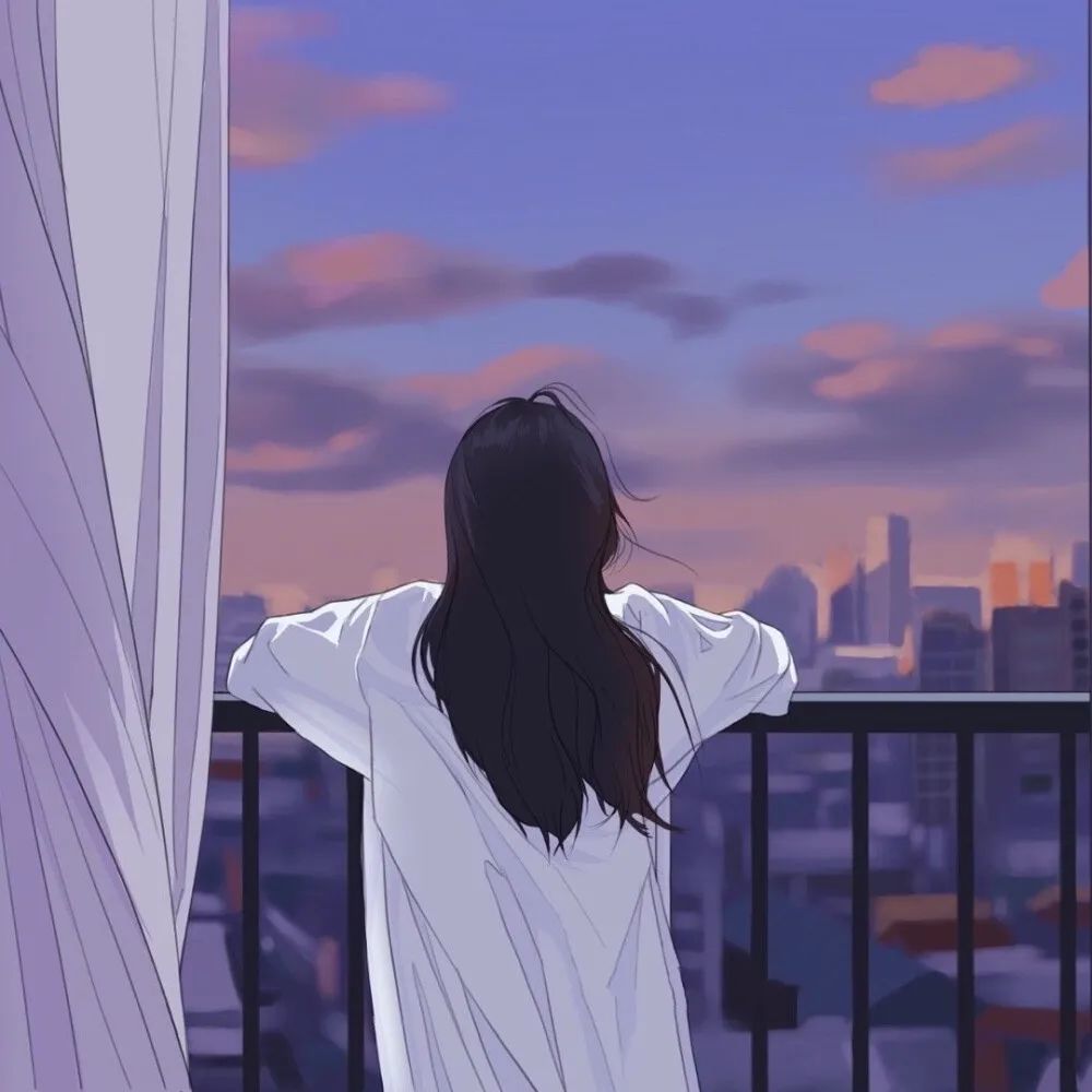 手绘风女生头像 你是这平淡白开水的生活里加的一颗糖