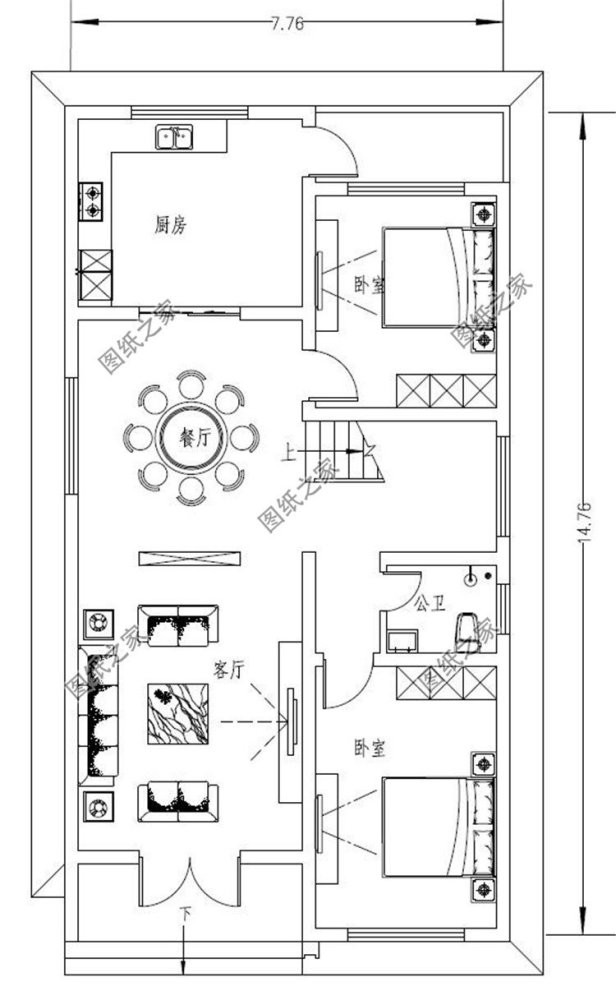 8.5米x12米房屋设计图,8米宽12米长房屋设计图 5×12米四层欧式房屋设计图以及户型图,大气实用 落地窗中嵌入了雕花