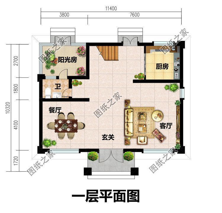 适合农村建的110平方米的二层楼,怪不得越来越多的朋友回乡建房