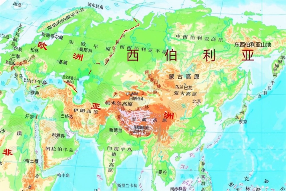 西伯利亚地形图