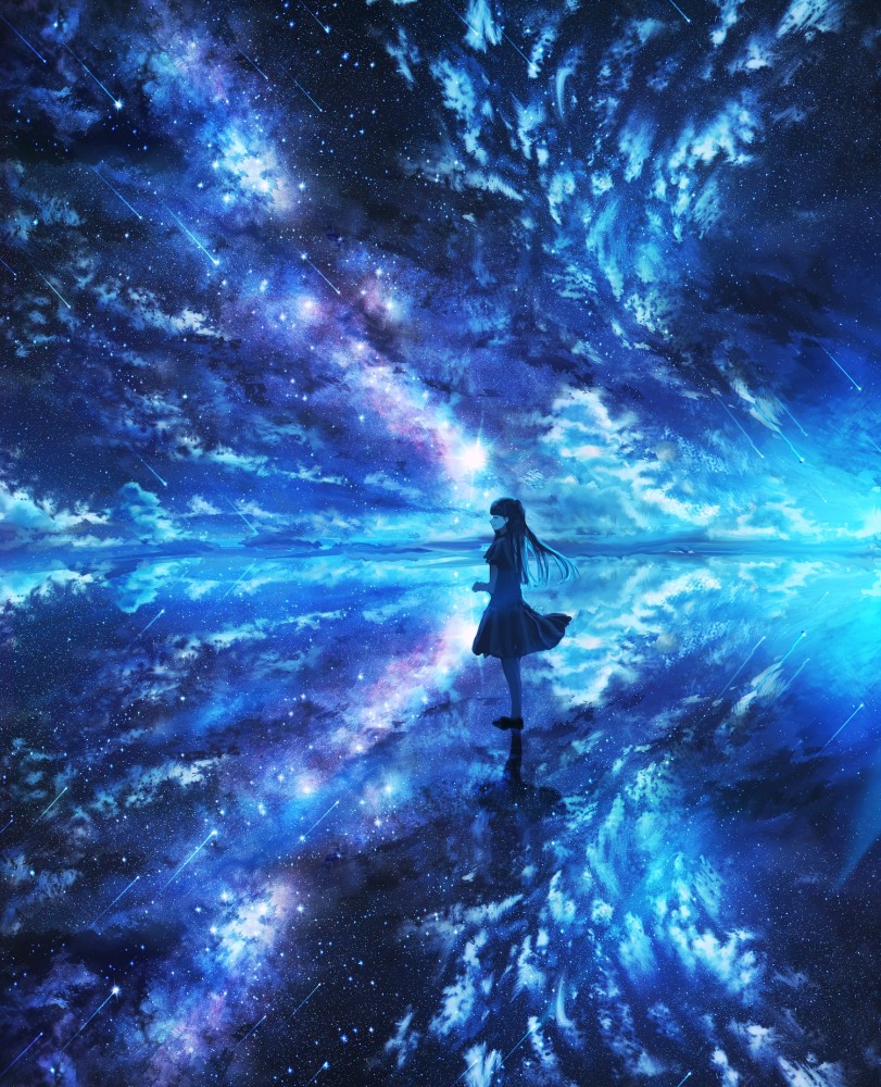 动漫美图唯美静谧星空风景图自己亲手推开的人没资格想念