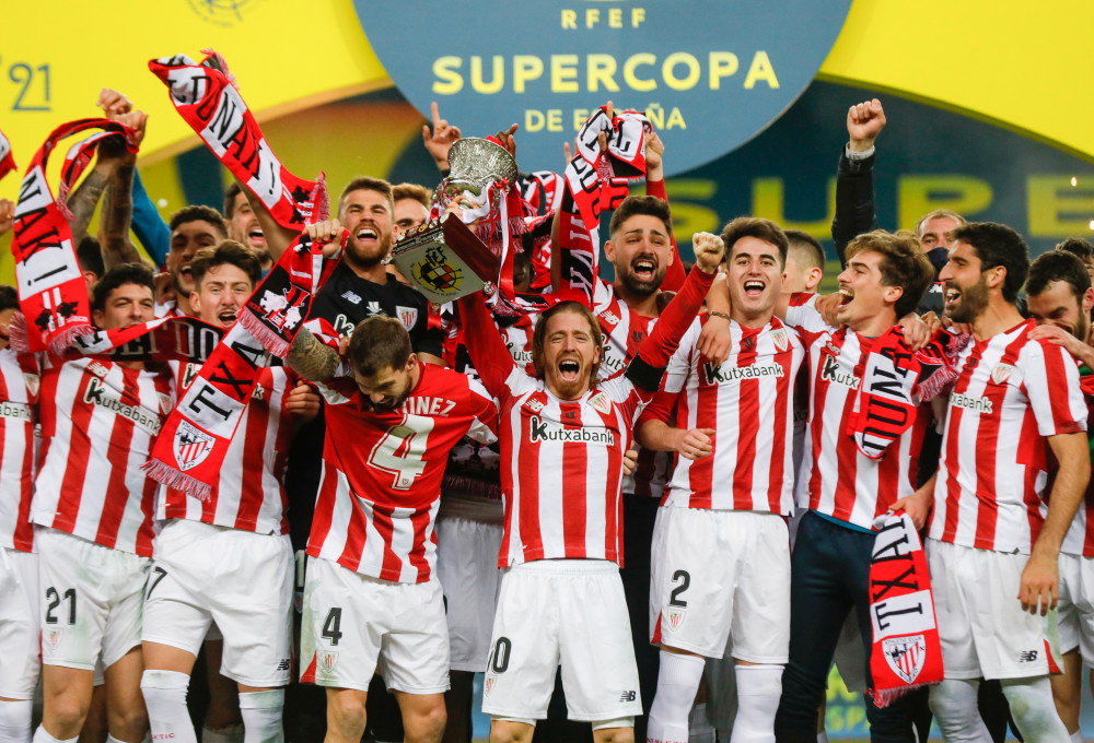 体育足球西班牙超级杯毕尔巴鄂竞技夺冠