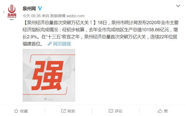 泉州2020gdp官宣_福建泉州与河北唐山的2019年GDP出炉,两大城市成绩如何