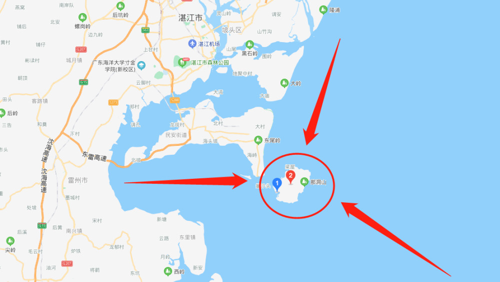 硇洲岛,在广东省湛江市东南沿海的海面上,它北傍东海岛,西依雷州湾