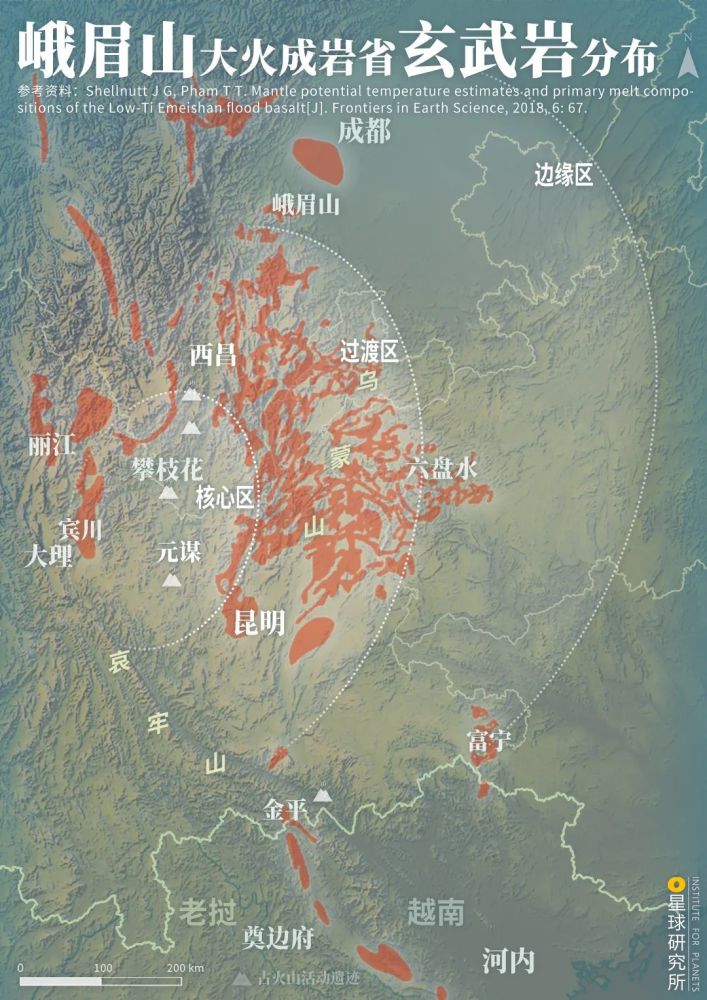 58亿年前更大的地幔柱撕裂华南板块超级火山喷发了300万年一千多米厚