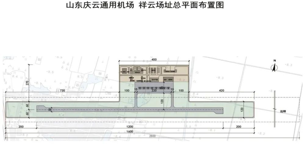 庆云祥云通用机场选址在尚堂镇北部,为a1级通用机场,满足"运12"