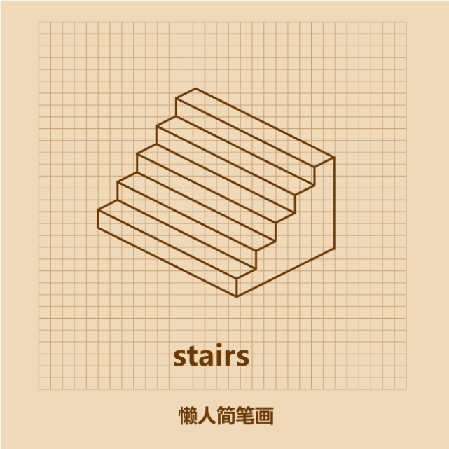 几笔学会画楼梯