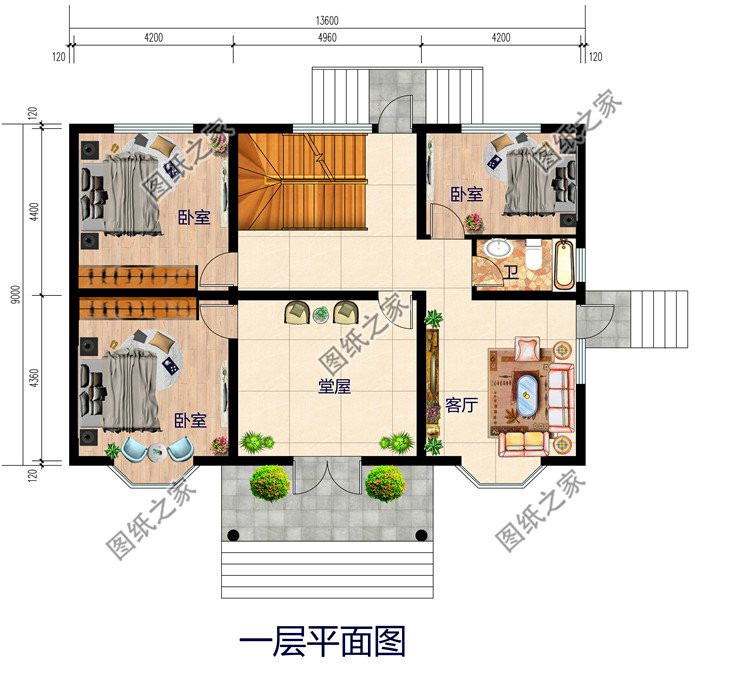 农村建房二层楼设计图,简单大气的好户型,收藏好开春就建房