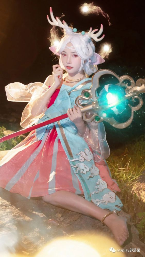 cos:王者荣耀瑶遇见神鹿cos正片@苏嫣