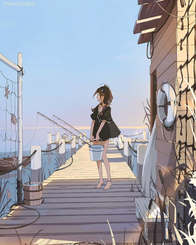 插画师 marmaladica 超可壁纸(one)