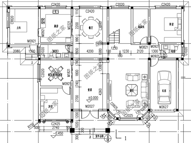 14米x14米农村自建房图,14米乘14米房屋设计图 进深14米农村自建房户型图,外观精致,舒适的布局,新房