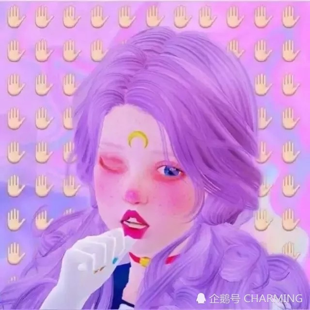 唯美紫色系女生超仙头像