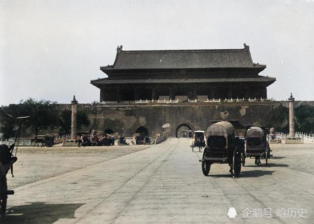 老照片:100年前北平城,前门大街,正阳门,阜成门,天安门